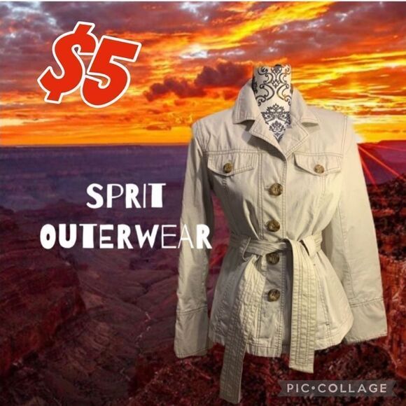 $5 ADD ON ITEM/Sprit outerwear tan Jacket - Picture 1 of 11